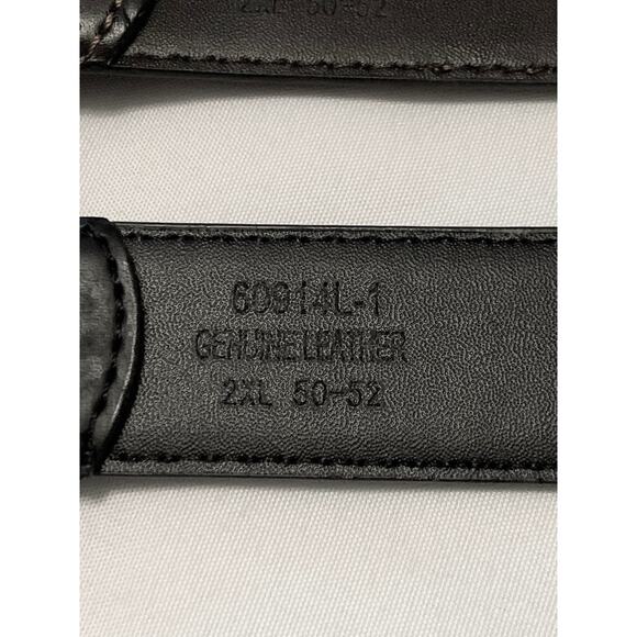 Bundle of 2 Mens Leather Belts Size XXL 50 - 52 Dark Brown Black Classic Strong - Picture 4 of 11